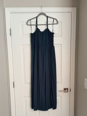 Old Navy Women's Teal Blue Smocked Maxi Dress - Sleeveless Summer Style